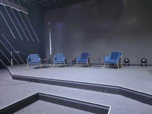 Samt Sessel blau / gold 0